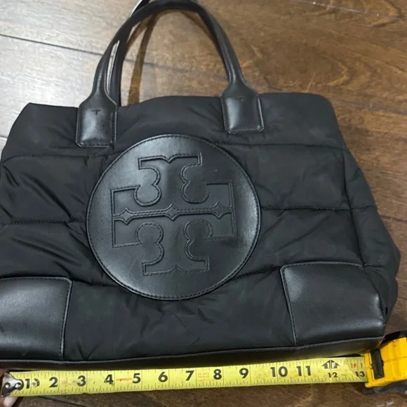 Tory Burch Black Quilted Tote - Picture 7 of 9
